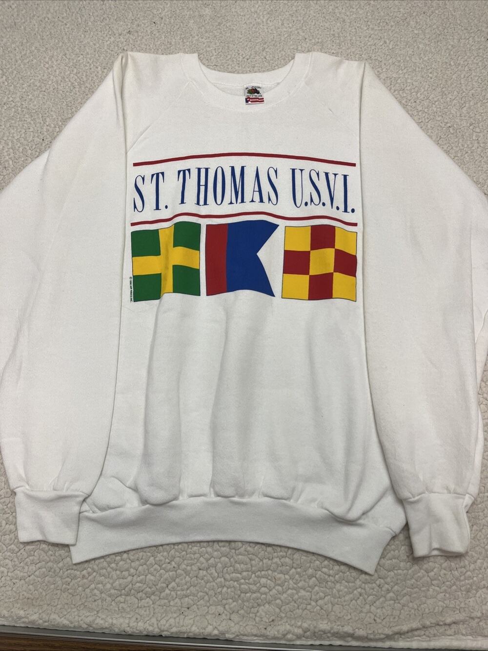 1990 Air Waves ST Thomas USVI Sweatshirt Fruit of the Loom XL